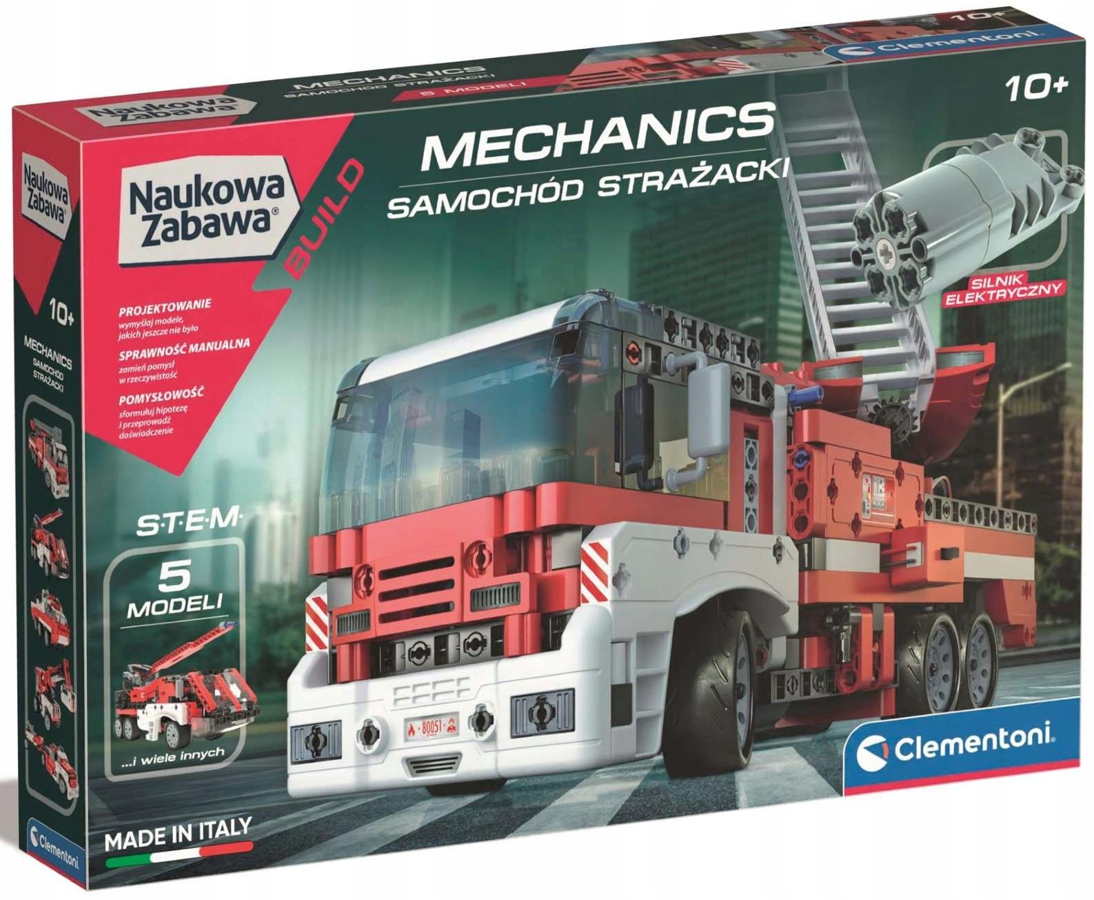 Clementoni Mechanics Hasičské auto Stavebnica 540 dielikov